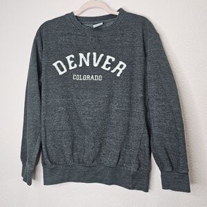 MV‎ Sport Sweatshirt Mens Small Gray Denver Colorado Crewneck Pullover Casual